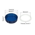 thumbnail image 3 of Uxcell 70mm Regular Mouth Plastic Mason Jar Lids with Silicone Sealing Ring, Sapphire Blue 1Set/10 Pack, 3 of 5