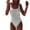 White, variant on Babysbule Womens Swimwear &nbsp;Women Retro Elastic High Cut Low Back One Piece Swimwear Bathing Suits
