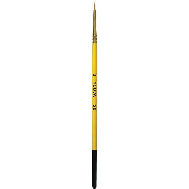 Navneet Youva Brosse Synthétique Ronde 0 (Lot de 10) Ensemble de 10 Jaune