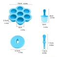 thumbnail image 4 of Silicone 7 Cavity Ice-cream Mold Lightweight Portable Flexible Replacement Replacement Non-stick DIY Home Bar Ice-cube Mould Tray Tool, 4 of 8