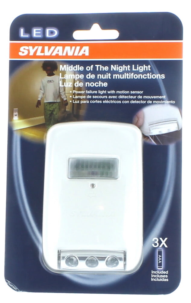 Battery Operated White Sylvania Wireless Motion Activated LED Night Light 