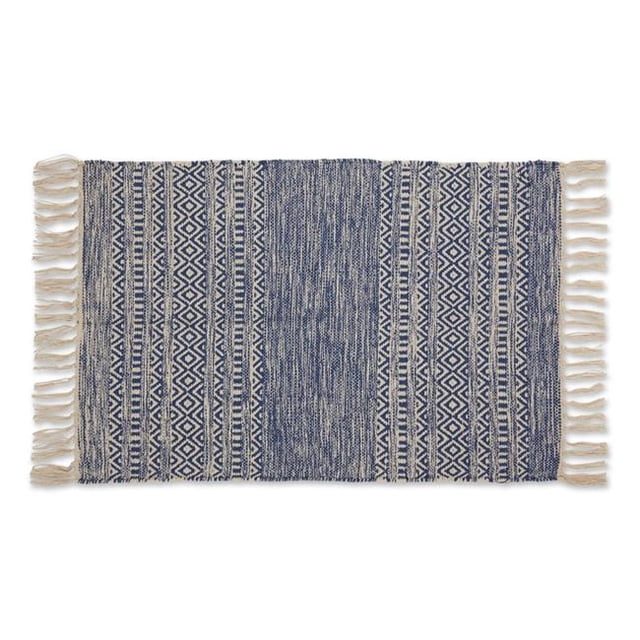 Design Imports CAMZ12642 2 x 3 ft. Hand-Loomed Rug, French Blue Textured Dobby