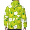 thumbnail image 7 of Fotbe Men's Hoodie with Green Apple Pattern - Kangaroo Pocket Pullover Hooded Sweatshirt, Perfect for Daily Wear, Travel, and Home-Small, 7 of 7