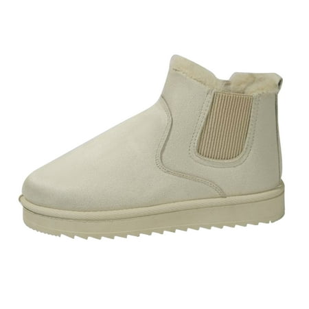 

Daznico Womens Snow Boots with Warm and Cosy Boots Real Wool Winter Boots for Comfort and Warmth White Size 10