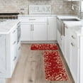 thumbnail image 4 of Love Leaves Heart Valentine''s Day Kitchen Mats Set of 2, Home Decor Low-Profile Kitchen Rugs for Floor - 17x29 and 17x47 Inch, 4 of 6