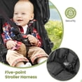 thumbnail image 3 of Baby Stroller, Umbrella Stroller with Foldable Pushchair with Adjustable Canopy, Folding Infant Newborn Pram Stroller with Storage Basket, Cup Holder, Suspension Wheels for Infants (Black), 3 of 6