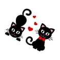 thumbnail image 2 of jesticaly Cat Light Switch Sticker Decal Vinyl Art Wall Sticker Lightswitch Black Kitten 1pcs #1 1Set, 2 of 6