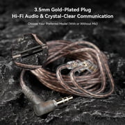 KBEAR IEM Headphones Bang-K,Wired Gaming Earbuds 1DD HiFi Earphones with 2 PIN-C Detachable Cable for Gamers Musicians