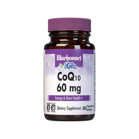 Bluebonnet Nutrition CoQ-10 Vegetarian Capsules, 60mg, 30 Count