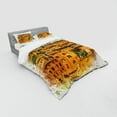 thumbnail image 2 of Ambesonne Retro Bedding Set 4 Pcs, Historic Italian Town, Queen, Orange White, 2 of 2