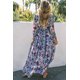 thumbnail image 1 of ABPHQTO Vestido largo a capas con volantes de loto salvaje para mujer, 1 of 5
