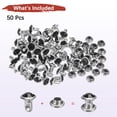 thumbnail image 4 of Remaches de cristal transparente Uxcell de 0.24 pulgadas 50 piezas remaches de cristal para manualidades DIY tachuelas negras para ropa, 4 of 7