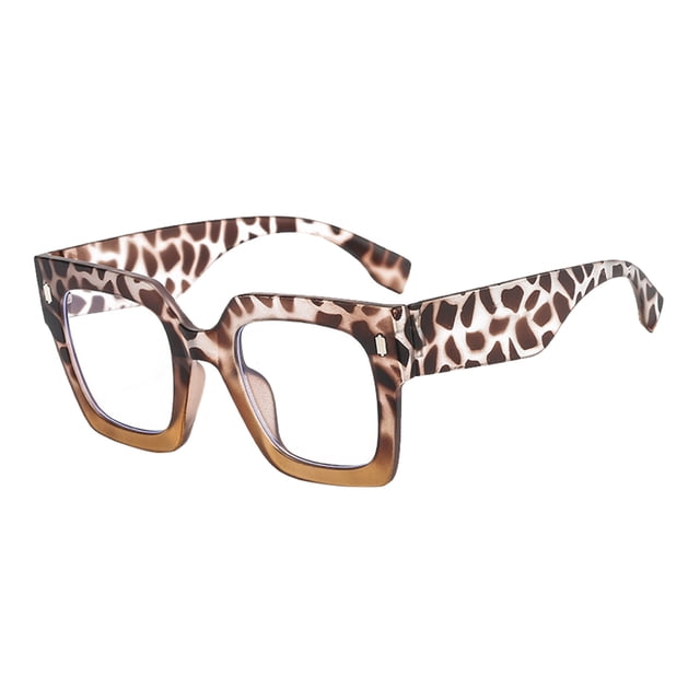 Adults Unisex Summer Personality Square Retro Wide Leg Multicolor Sunglasses