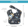 thumbnail image 4 of Hirioo Space Cars for Baby Waterproof Pocket Bib Adjustable Closed for Babies Toddlers with Large Pocket 6-24Months, 4 of 8