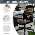 thumbnail image 6 of Renewold Deer American Flag Retro Office Chair Cover Universal Stretch Desk Chair Cover with Elastic Bottom Removable for Armrest Chairs Home Office Decor, S, 6 of 7