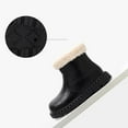 thumbnail image 5 of OWUUcdse Riding Boots for Girls, Fleece-lined Thermal Side Zipper Snow Winter Ankle Boots Black Size 13 (Little Kids), 5 of 9