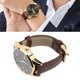 thumbnail image 1 of Reloj De Cuarzo Luminoso Para Hombre Indicador De Fecha 30 M Correa De Cuero PU Resistente Al Agua Hombre De Negocios Casual Negro, 1 of 7