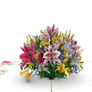 Flower Basket Pop Up Card - 3D Card, Birthday Pop Up Card, Spring Card, Nature Card, Mother's Day Pop Up Card, Card for Mom, Card for Wife, Pop Up Anniversary Card, 3D Greeting Card