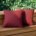 thumbnail image 1 of PiccoCasa 2 Pcs Housses de Coussin Imperméables, Décoratives Rouges 45 x 45cm/18 Pouces x 18 Pouces, 1 of 10