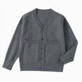 thumbnail image 4 of Gibobby Sweater Toddler Kids Baby Sweater Cardigan Fall Winter Sweater Long Sleeve Cardigan for 0-12 Months 2t 3t 4t Girls Boys(2-4 Years,Dark Gray), 4 of 4