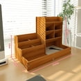 thumbnail image 4 of Caja de almacenamiento de escritorio biselada de madera - Amarillo oscuro, 4 of 5