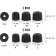 thumbnail image 2 of Consumer Electronics Soft Headset C Sets Earbuds Memory Foam Replacement Eartips T100 T200 T300 T400 GREY T300 L 3 PAIRS, 2 of 8