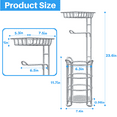 thumbnail image 7 of Toilet Paper Holder Stand with Shelf for Phone, Free Standing Tissue Roll Storage and Dispenser Rack for 4 Mega Rolls, Silver Gray, 7 of 7