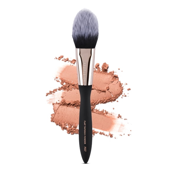 Profusion Cosmetics Artistry Series Flat Tapered Powder Brush, Soft Synthetic Bristles for Blush, Contour & Highlighter, Lightweight Precision Makeup Tool