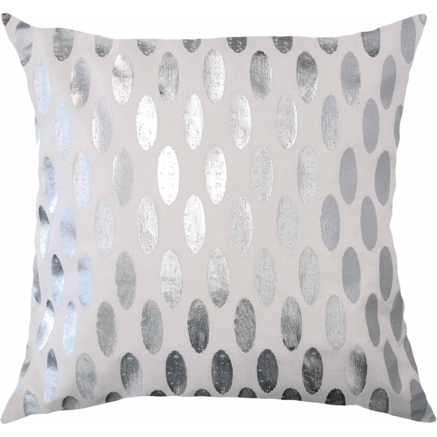 silver decorative pillows