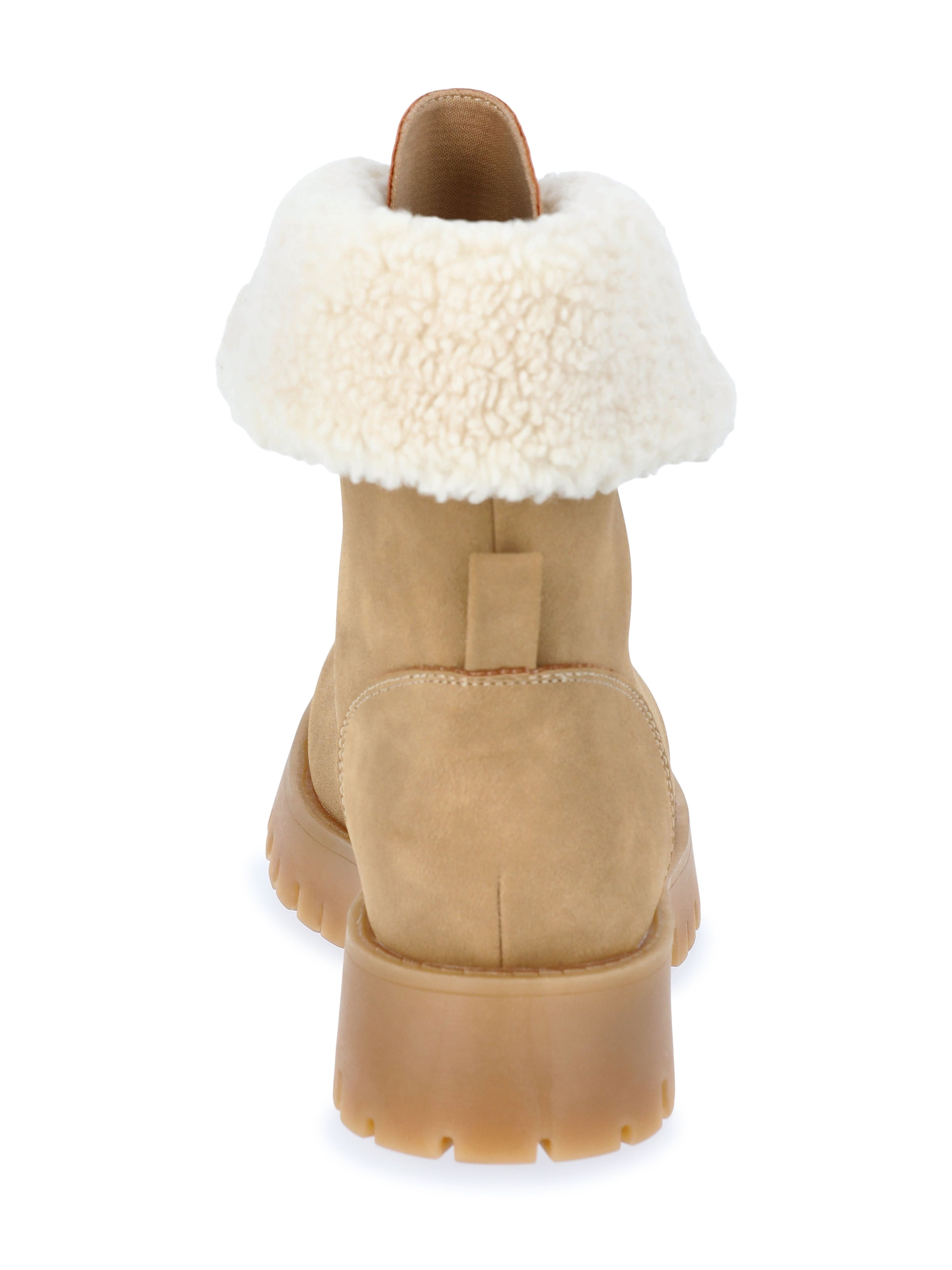 No Boundaries Women's Fold Over Zip Front Boots, Wide Width Available