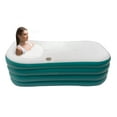 thumbnail image 6 of Dwellnix Portable Foldable Inflatable Bathtub with Zipper Cover, Cup Holder, and&nbsp; PVC Material for Relaxing Adult Spa, 6 of 8