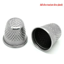 T046A - 30pcs Silver Tone Sewing Thimbles - 19x18mm