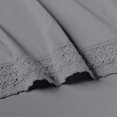 thumbnail image 2 of Modern Threads Soft Microfiber Crochet Lace Sheets - Luxurious Microfiber Bed Sheets - Includes Flat Sheet, Fitted Sheet With Deep Pockets, & Pillowcases Stone King, 2 of 3