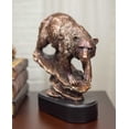 thumbnail image 1 of Faune Grande Grizzly Bear Descendant une Colline Figurine en Résine Électroplaquée en Bronze, 1 of 7