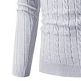 thumbnail image 3 of zbxnLI Mens Turtleneck Sweaters Cable Knit Long Sleeve Warm Tops Pullover Sweaters Fall Winter Clothes, 3 of 5