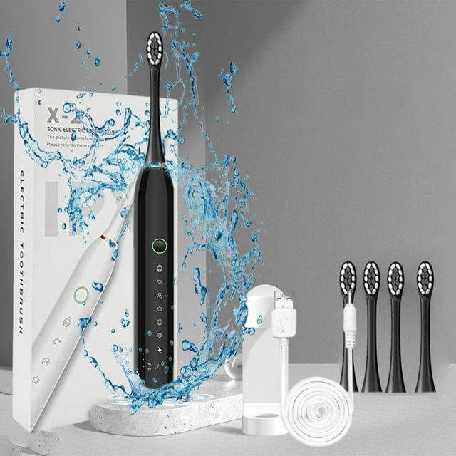 TIMIFIS Electric Toothbrush Toothbrush Toothbrush with 4 Brush Heads 6-Speed Timer Toothbrush Ipx7 Sonicare Toothbrush