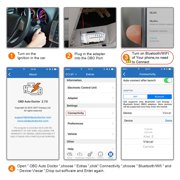 Bluetooth OBD2 Scanner for Car - Car Code Readers & Scan Tools for iPhone & Android - Wireless OBD2 Auto Diagnostic Tool to Check Engine & (1 Pack)