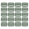 thumbnail image 1 of Unique Bargains 1 Inch Tri-Glide Slide Buckles Webbing Strap Fastener, Dark Green, 50 Pack, 1 of 5