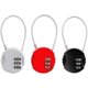 thumbnail image 1 of Candado con cerradura numérica, candado para equipaje, combinación de aleación de zinc, candado con cordón de seguridad, combinación de 3 dígitos, Multi, 3 piezas, 1 of 5