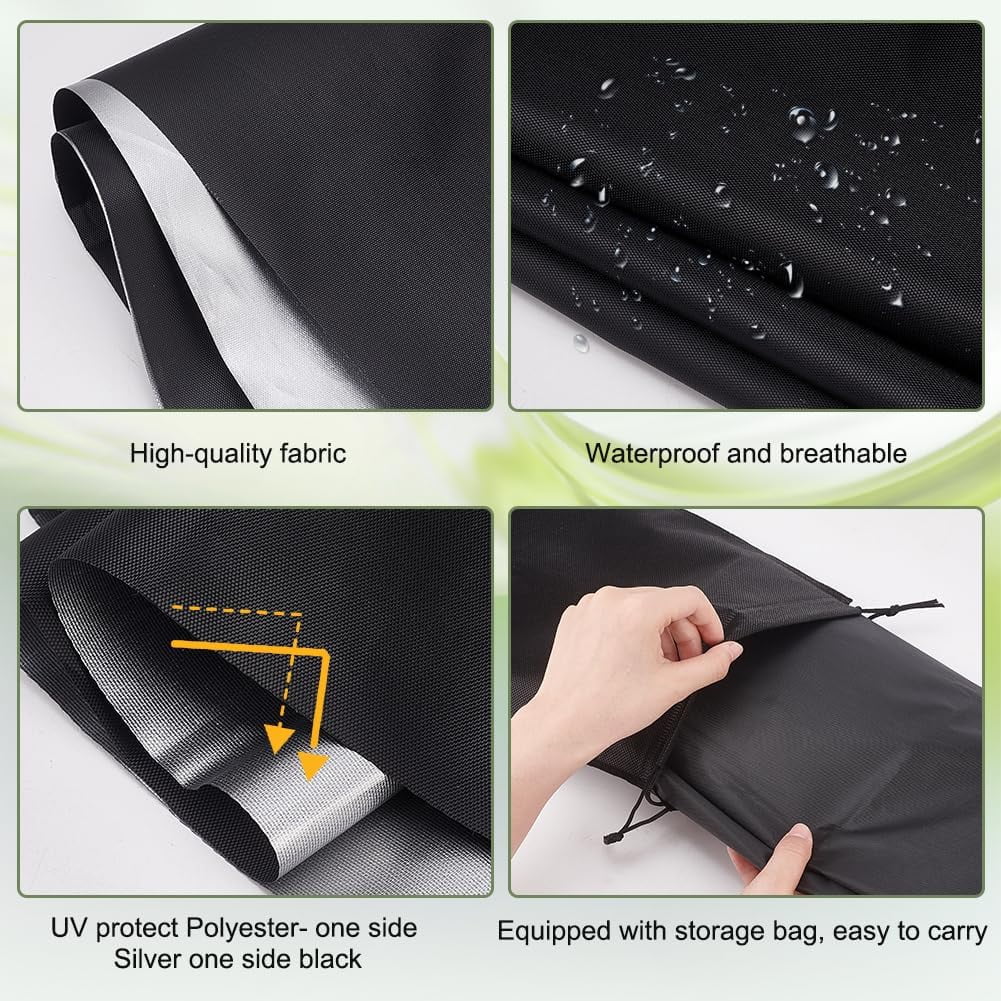 Blackout Drapery Shade Fabric Blackout Window Shades Window Cover Light Waterproof Sunshade Cloth for Nursery Bedroom Dorm Room Black 1.6 Yards x 11.6 Inch DIY