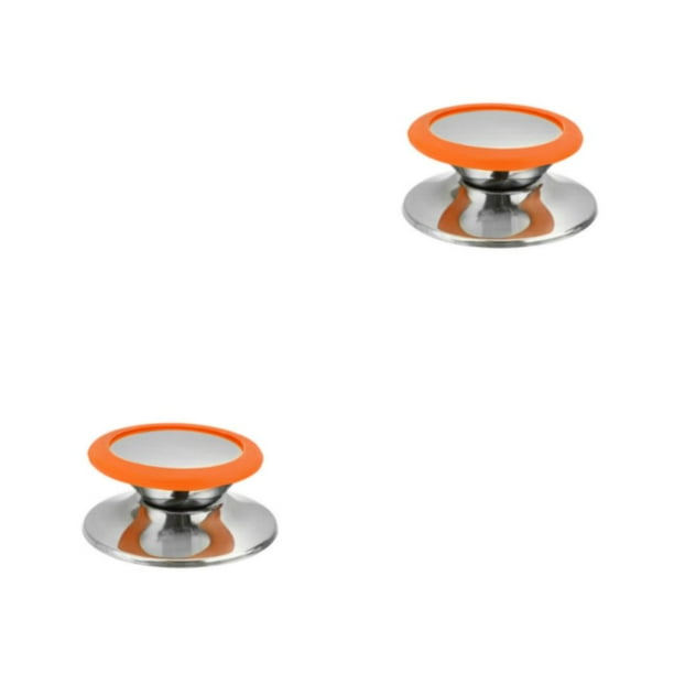 Reemplazo de la perilla de la tapa de la olla Wosthever Acero inoxidable Naranja Grande 2piezas