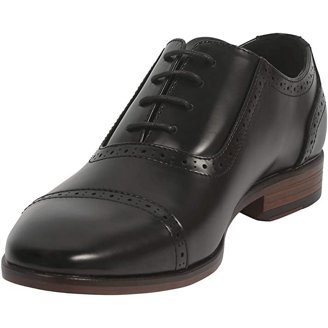 Mens Oxford Wingtip Lace Oxford Brogue Dress Shoes (12, Dark  display picture 2