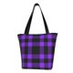 thumbnail image 1 of Disketp Purple Buffalo Plaid for Women’s Casual Shoulder Tote Bag Cross-body Handbags for Shopping, Travel and Daily Use, 1 of 6