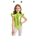 thumbnail image 5 of iiniim Girls Space Alien Shiny Metallic Bodysuit with Hair Hoop Set Fly Sleeve Dancewear Fluorescent Green 12, 5 of 7