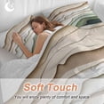 thumbnail image 4 of 3 Piece Sage Green Ombre Duvet Cover Set Queen Size, Microfiber Comforter/Quilt Cover with Corner Ties and 2 Pillowcases, Modern Abstract Geometric Art All Season Soft Bedding with Zipper Closure, 4 of 8