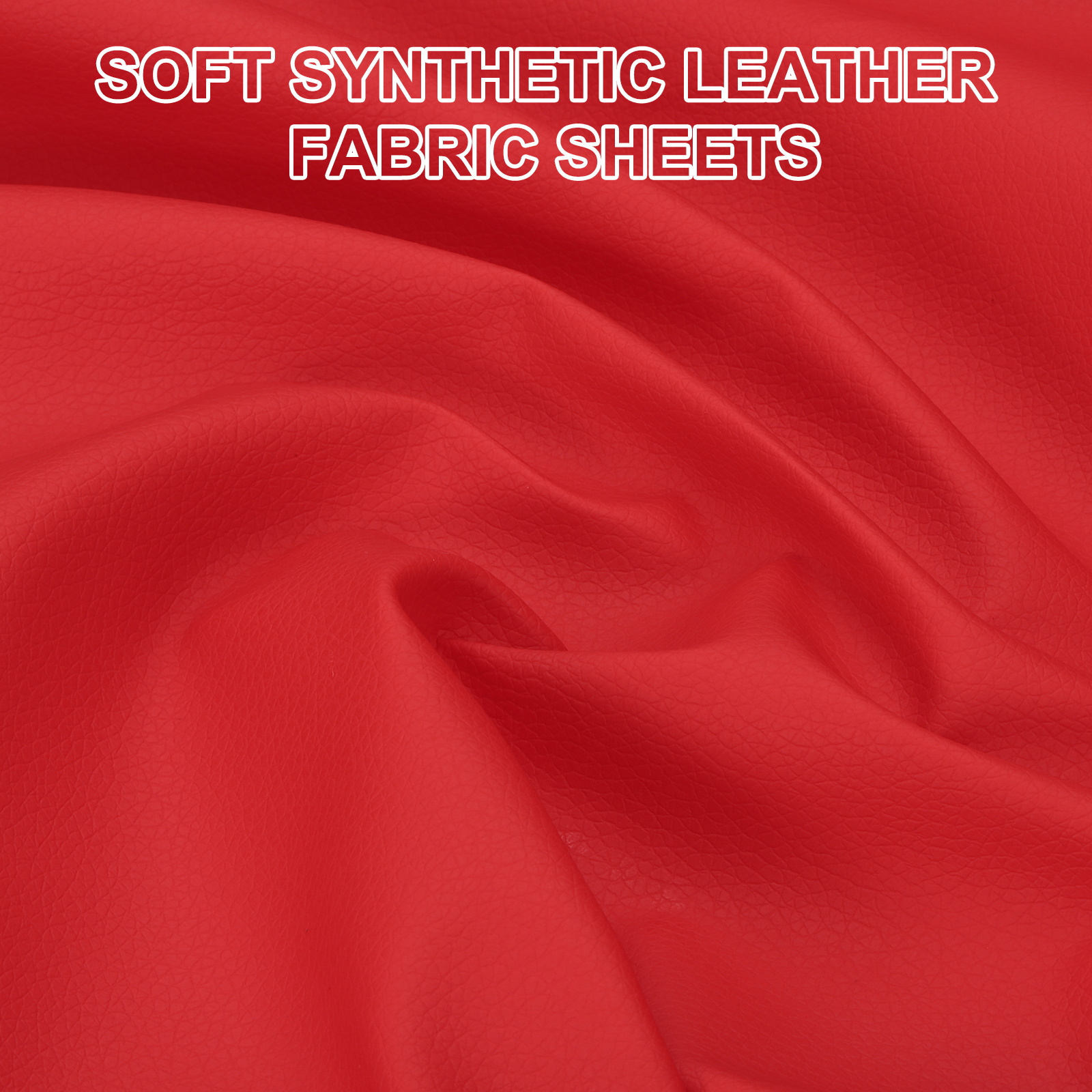 63x39.4in Faux Leather Sheets, Faux Leather Fabric Sheets Vinyl Fabric Synthetic Soft Waterproof for Replacement Upholstery Car, Red
