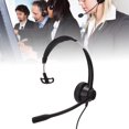 thumbnail image 4 of Auriculares De Teléfono, Auriculares De Comunicación Monoaurales Cómodos Y Duraderos, Cancelación De Ruido Transparente, Color Negro Para Computadoras, 4 of 8