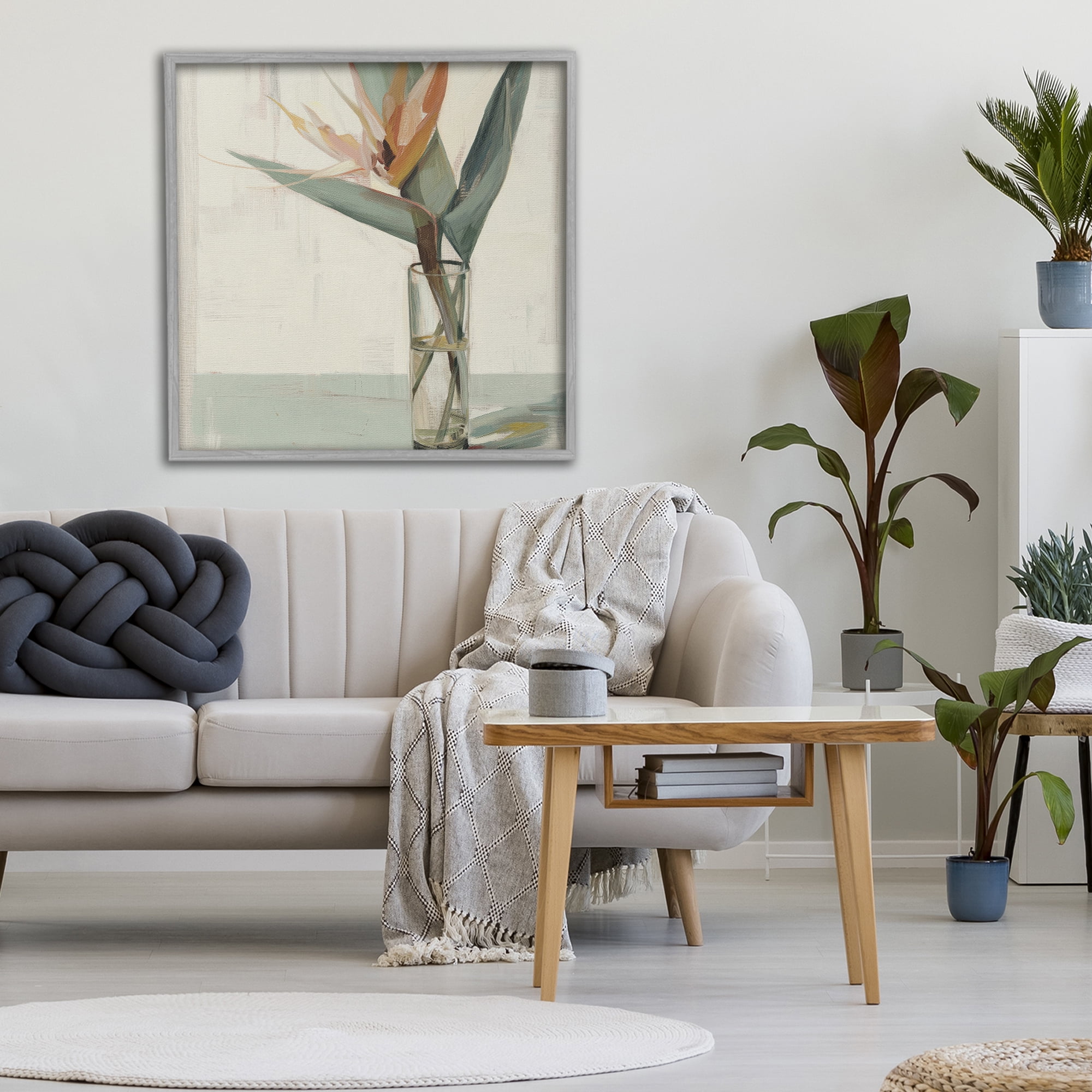 Stupell Industries Exotic Island Bloom Gray Framed Giclee Art, design by Svetlana Aleynikova