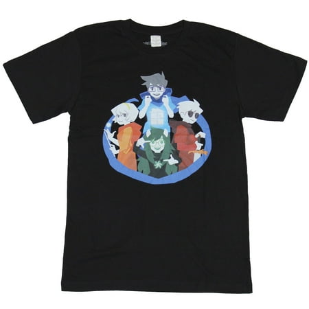- Homestuck Mens T-Shirt - Let's Play Kids in Spacey Circle Image