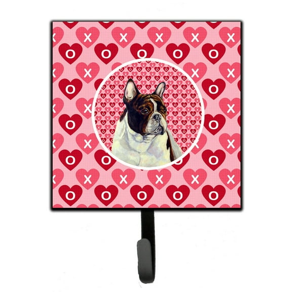 Carolines Treasures LH9157SH4 French Bulldog Hearts Love and Valentines Day Portrait Leash or Key Holder Single Hook